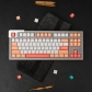 Peaches Cream GMK 104+26 Full PBT Dye Sublimation Keycaps Set for Cherry MX Mechanical Gaming Keyboard 75/98/104